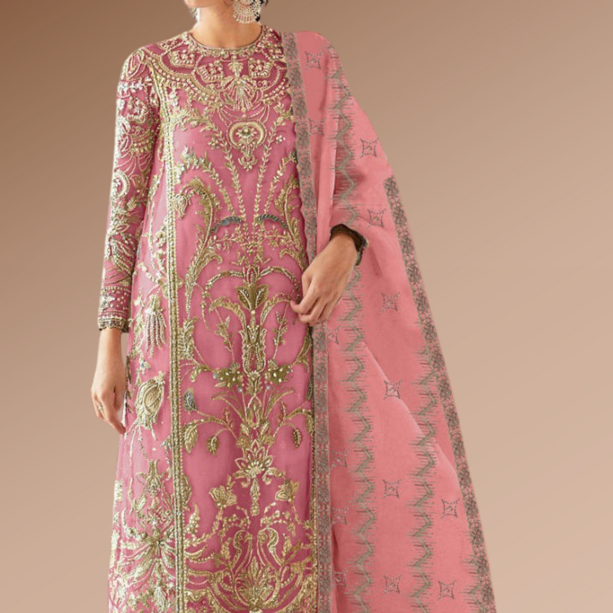KH-294: Artisan Khadi Ensemble with Handmade Sequin Embellishment