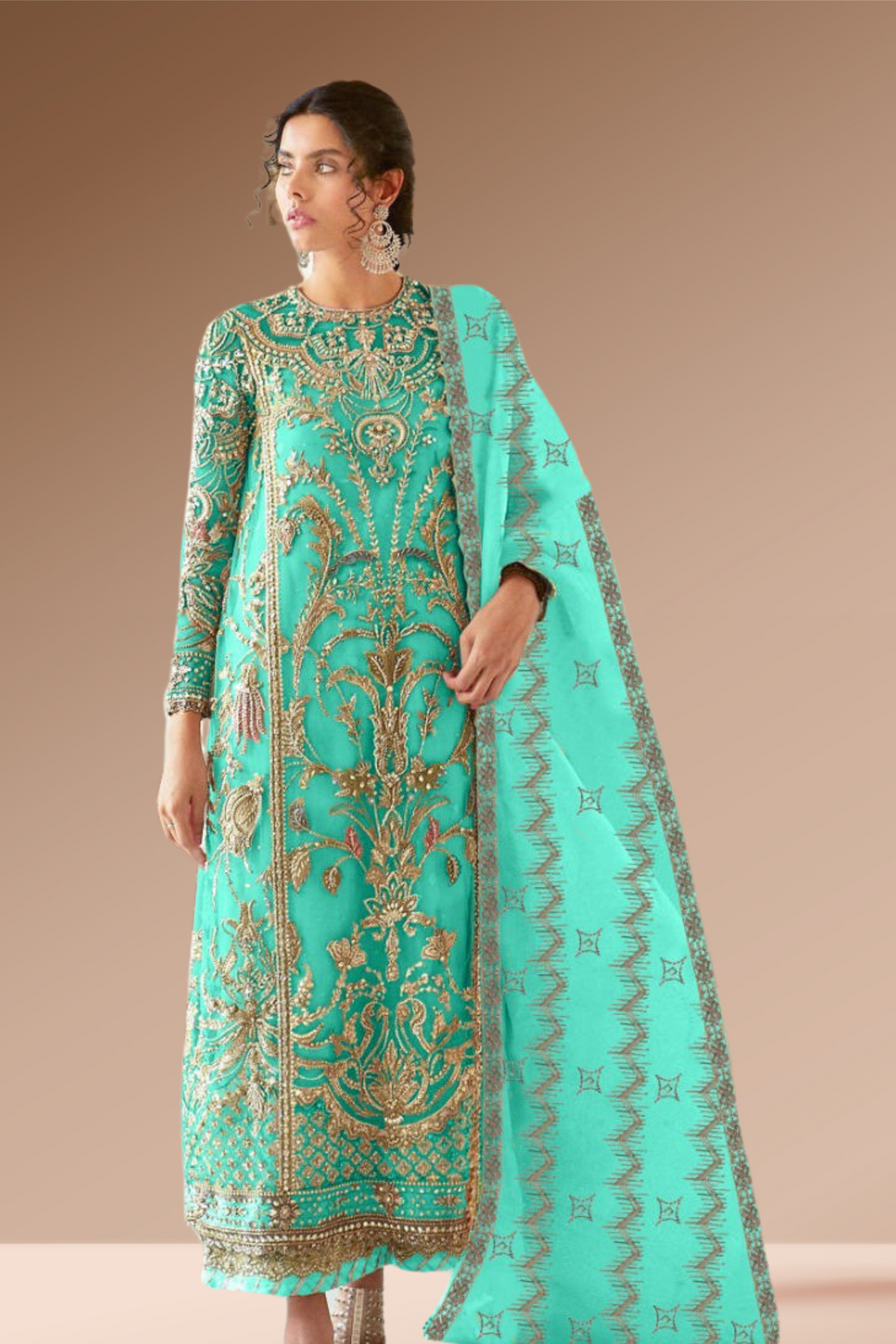 KH-294: Artisan Khadi Ensemble with Handmade Sequin Embellishment