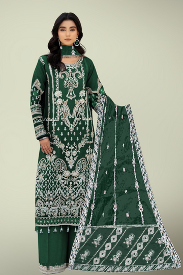 KH-320 Tilla Embroidered Organza Ensemble